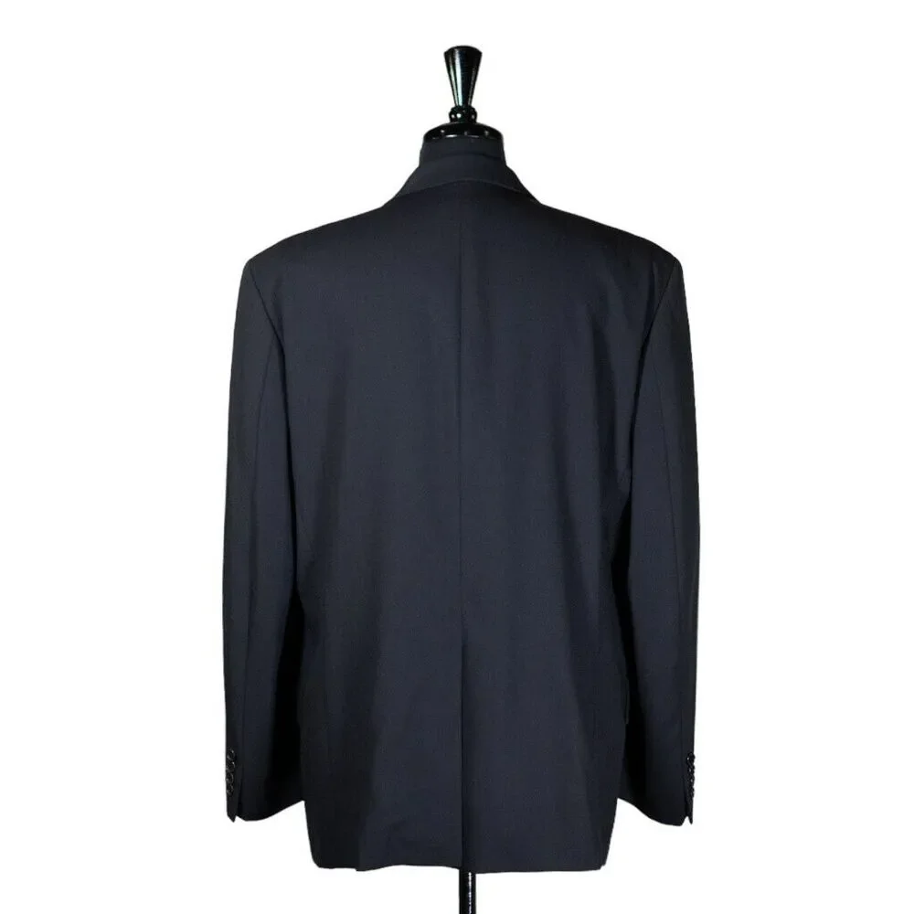 Hugo Boss Mens Blazer Blue Wool Blend 3 Button Jacket Sport Coat EU 54 US 44R